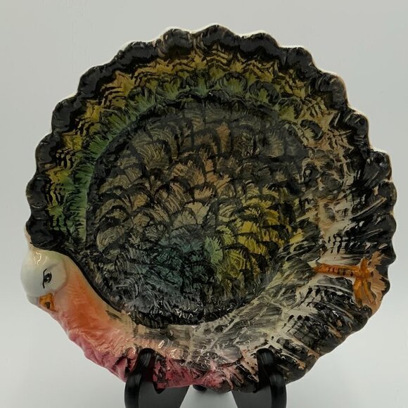 Hand Painted Bowl-Shaped Turkey Made In Italy #10295/19